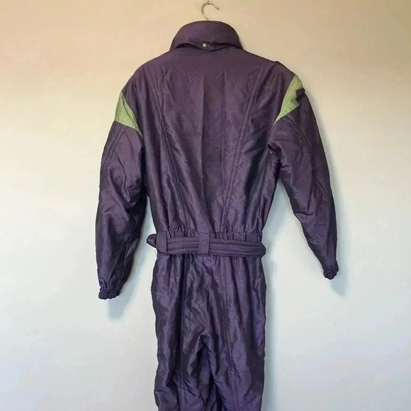 Descente vintage  purple green ski suit with belt - Picture 9 of 13